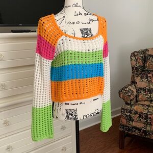 Crochet Long-Sleeve Sweater